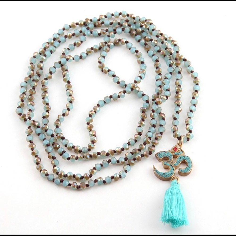 New long beaded yoga necklace
